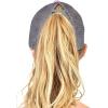 imageCC Ponycap Messy High Bun Ponytail Adjustable Mesh Trucker Baseball Cap HatCriss Cross Mesh Tie Dye Gray