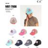 imageCC Ponycap Messy High Bun Ponytail Adjustable Mesh Trucker Baseball Cap HatCriss Cross Patch Lake Time  White