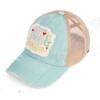 imageCC Ponycap Messy High Bun Ponytail Adjustable Mesh Trucker Baseball Cap HatCriss Cross Patch Top Knots  Coffee  Mint