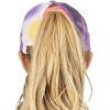 imageCC Ponycap Messy High Bun Ponytail Adjustable Mesh Trucker Baseball Cap HatCriss Cross Tie Dye Coral