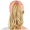 imageCC Ponycap Messy High Bun Ponytail Adjustable Mesh Trucker Baseball Cap HatCriss Cross Tie Dye Orange