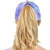 imageCC Ponycap Messy High Bun Ponytail Adjustable Mesh Trucker Baseball Cap HatCriss Cross Tie Dye Purple