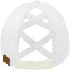 imageCC Ponycap Messy High Bun Ponytail Adjustable Mesh Trucker Baseball Cap HatCriss Cross White
