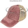imageCC Ponycap Messy High Bun Ponytail Adjustable Mesh Trucker Baseball Cap HatDenimberry