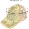 imageCC Ponycap Messy High Bun Ponytail Adjustable Mesh Trucker Baseball Cap HatDenimhoney Mustard