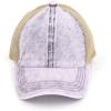 imageCC Ponycap Messy High Bun Ponytail Adjustable Mesh Trucker Baseball Cap HatDenimpurple