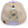 imageCC Ponycap Messy High Bun Ponytail Adjustable Mesh Trucker Baseball Cap HatDenimpurple