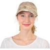 imageCC Ponycap Messy High Bun Ponytail Adjustable Mesh Trucker Baseball Cap HatDigital Camo Beige