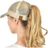 imageCC Ponycap Messy High Bun Ponytail Adjustable Mesh Trucker Baseball Cap HatDigital Camo Beige