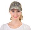 imageCC Ponycap Messy High Bun Ponytail Adjustable Mesh Trucker Baseball Cap HatDigital Camo Olive
