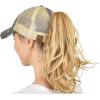 imageCC Ponycap Messy High Bun Ponytail Adjustable Mesh Trucker Baseball Cap HatDigital Camo Olive