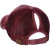 imageCC Ponycap Messy High Bun Ponytail Adjustable Mesh Trucker Baseball Cap HatDistressed Burgundy