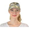 imageCC Ponycap Messy High Bun Ponytail Adjustable Mesh Trucker Baseball Cap HatDistressed Camo Beige