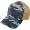 imageCC Ponycap Messy High Bun Ponytail Adjustable Mesh Trucker Baseball Cap HatDistressed Camouflage Blue