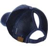 imageCC Ponycap Messy High Bun Ponytail Adjustable Mesh Trucker Baseball Cap HatDistressed Navy