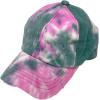 imageCC Ponycap Messy High Bun Ponytail Adjustable Mesh Trucker Baseball Cap HatDistressed Tie Dye Grey