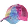 imageCC Ponycap Messy High Bun Ponytail Adjustable Mesh Trucker Baseball Cap HatDye Hot Pink