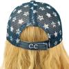 imageCC Ponycap Messy High Bun Ponytail Adjustable Mesh Trucker Baseball Cap HatPatch Usa