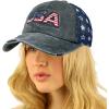 imageCC Ponycap Messy High Bun Ponytail Adjustable Mesh Trucker Baseball Cap HatPatch Usa