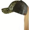 imageCC Ponycap Messy High Bun Ponytail Adjustable Mesh Trucker Baseball Cap HatSnake Print Avocado