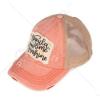 imageCC Ponycap Messy High Bun Ponytail Adjustable Mesh Trucker Baseball Cap HatTequila Lime and Sunshine  Coral