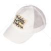 imageCC Ponycap Messy High Bun Ponytail Adjustable Mesh Trucker Baseball Cap HatTequila Lime and Sunshine  White