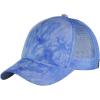 imageCC Ponycap Messy High Bun Ponytail Adjustable Mesh Trucker Baseball Cap HatTie Dye Light Blue