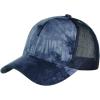 imageCC Ponycap Messy High Bun Ponytail Adjustable Mesh Trucker Baseball Cap HatTie Dye Navy