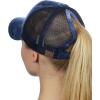 imageCC Ponycap Messy High Bun Ponytail Adjustable Mesh Trucker Baseball Cap HatTie Dye Navy