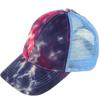 imageCC Ponycap Messy High Bun Ponytail Adjustable Mesh Trucker Baseball Cap HatTie Dye Navy