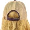 imageCC Ponycap Messy High Bun Ponytail Adjustable Mesh Trucker Baseball Cap HatViolet