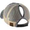 imageCC Ponycap Messy High Bun Ponytail Adjustable Mesh Trucker Baseball Cap HatWashed Black