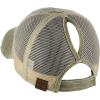 imageCC Ponycap Messy High Bun Ponytail Adjustable Mesh Trucker Baseball Cap HatWashed Olive