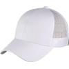 imageCC Ponycap Messy High Bun Ponytail Adjustable Mesh Trucker Baseball Cap HatWhite