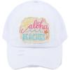 Criss Cross Patch Aloha Beaches  White
