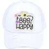Criss Cross Patch Bee Happy  White