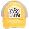Criss Cross Patch Bee Happy  Yellow