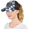 Criss Cross Stars and Flag  Black