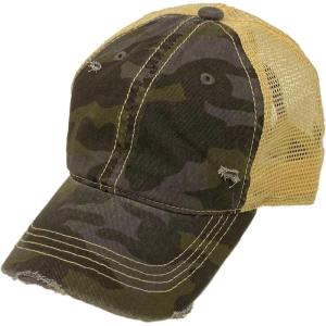 imageCC Ponycap Messy High Bun Ponytail Adjustable Mesh Trucker Baseball Cap HatCamouflage Black