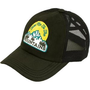 imageCC Ponycap Messy High Bun Ponytail Adjustable Mesh Trucker Baseball Cap HatPatch Take Me to the Mountains Black