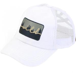 imageCC Ponycap Messy High Bun Ponytail Adjustable Mesh Trucker Baseball Cap HatPatch Wild White