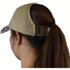 imageCC Ponycap Messy High Bun Ponytail Adjustable Mesh Trucker Baseball Cap HatStretch Leopard Lavender