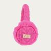 imageCC Kids Cable Knit And Faux Fur Sherpa EarmuffsCable Knit  Hot Pink