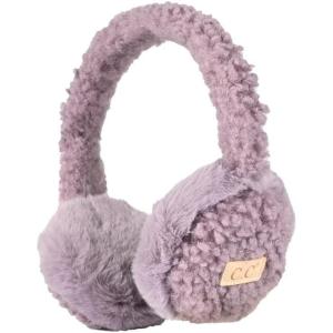 imageCC Kids Cable Knit And Faux Fur Sherpa EarmuffsSherpa  Violet