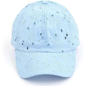 imageCC womens BaseballCotton Eyelet  Light Blue