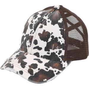 imageCC womens BaseballCow Print  Brown