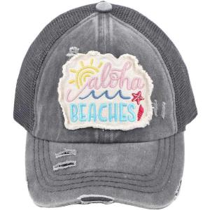 imageCC womens BaseballCriss Cross Patch Aloha Beaches  Charcoal