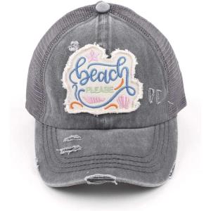 imageCC womens BaseballDistressed Beach Please  Charcoal