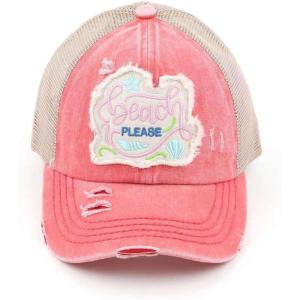 imageCC womens BaseballDistressed Beach Please  Coral