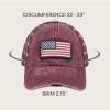 imageCC Womens CrissCross Ponytail Baseball Cap  Embroidered Cotton Front American Flag Mesh Back Adjustable VelcroFlagburgundy